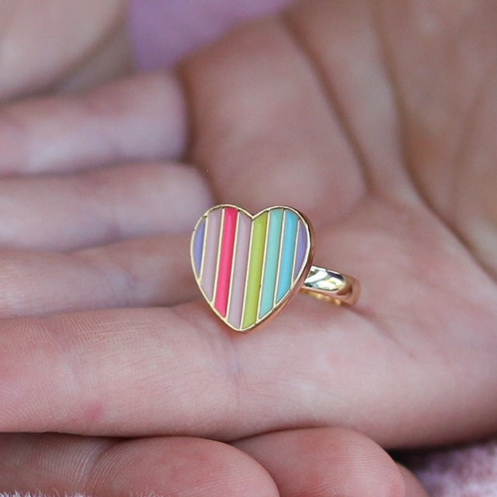 Mon Coco Adjustable Ring -  Candy Heart