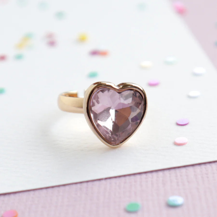 Mon Coco Adjustable Ring - Gem Heart