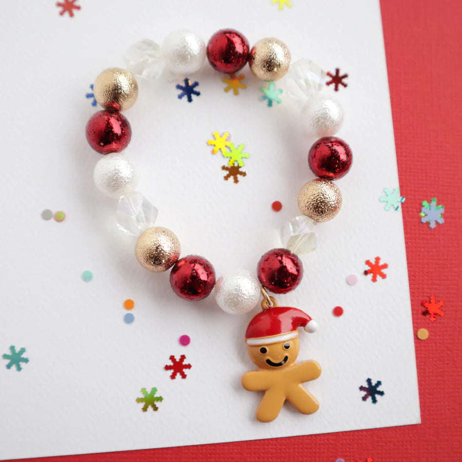 Mon Coco Christmas Stretch Bracelet - Gingerbread Man