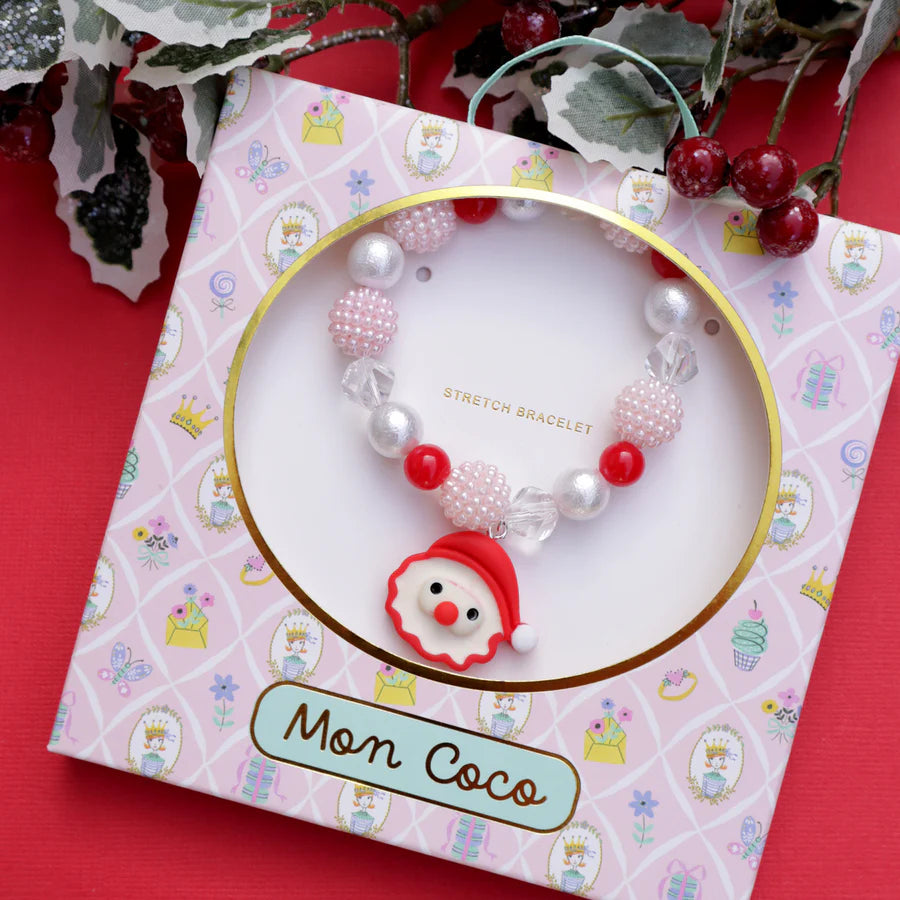 Mon Coco Christmas Stretch Bracelet - Santa