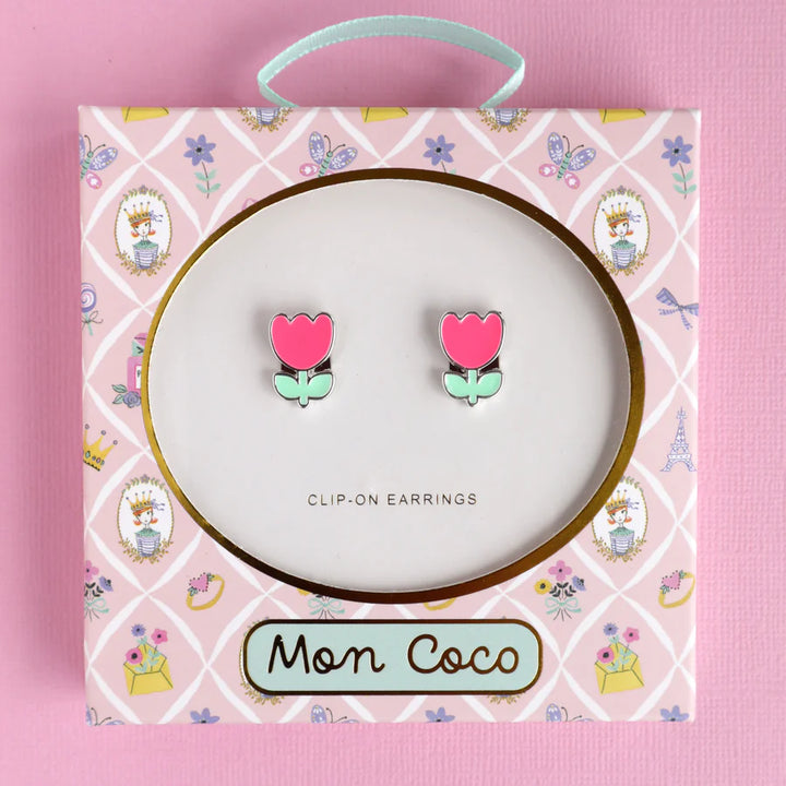 Mon Coco Tulip Clip On Earrings