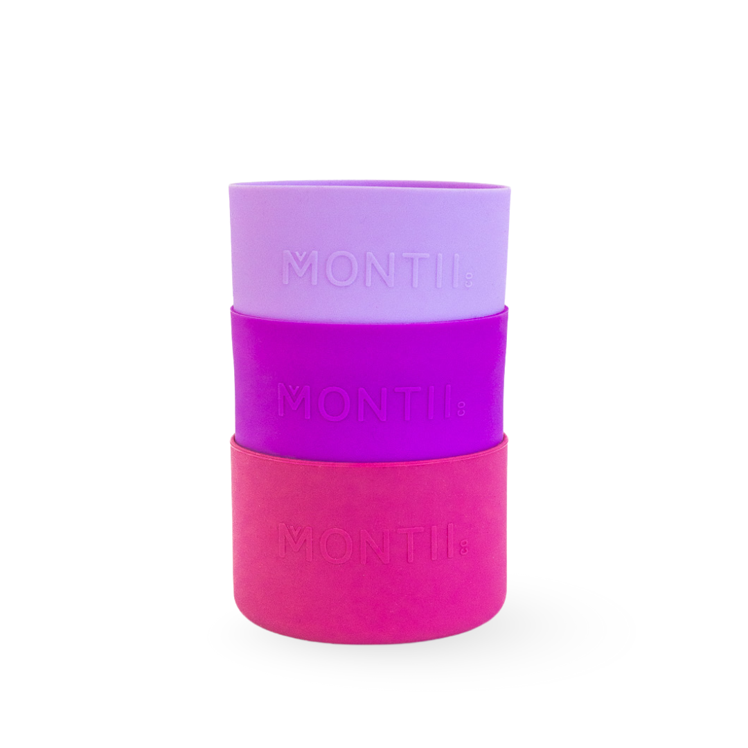 Montii Fusion Small Silicone Bumper 3 Pack - Lilac | Crimson | Fuchsia