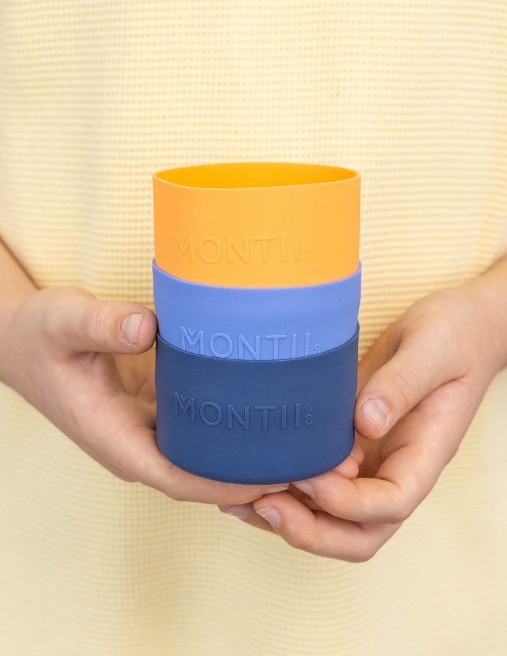 Montii Fusion Small Silicone Bumper 3 Pack - Tangerine | Splash | Navy