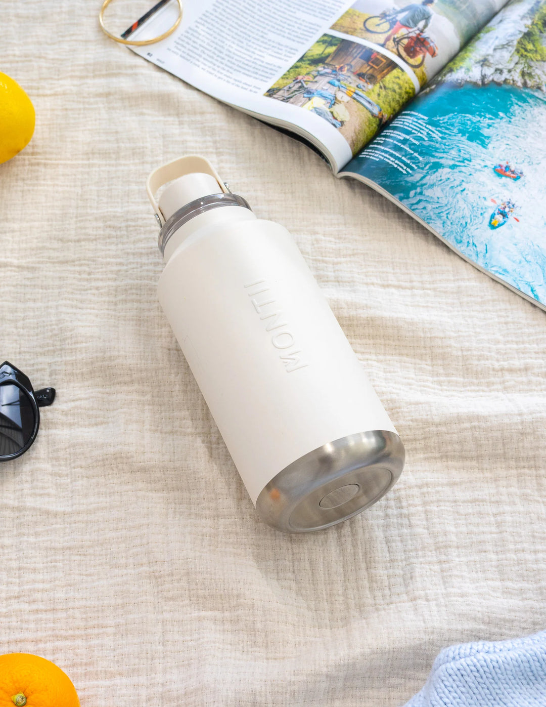 MontiiCo Insulated Quench Drink Bottle 1lt  - Cream
