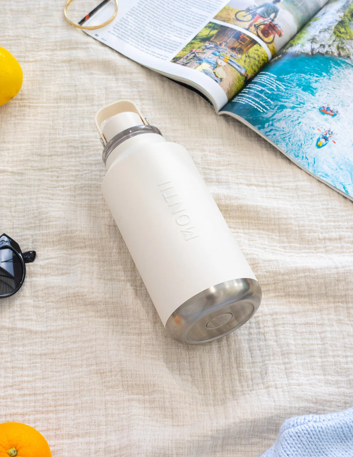 MontiiCo Insulated Quench Drink Bottle 1lt  - Cream