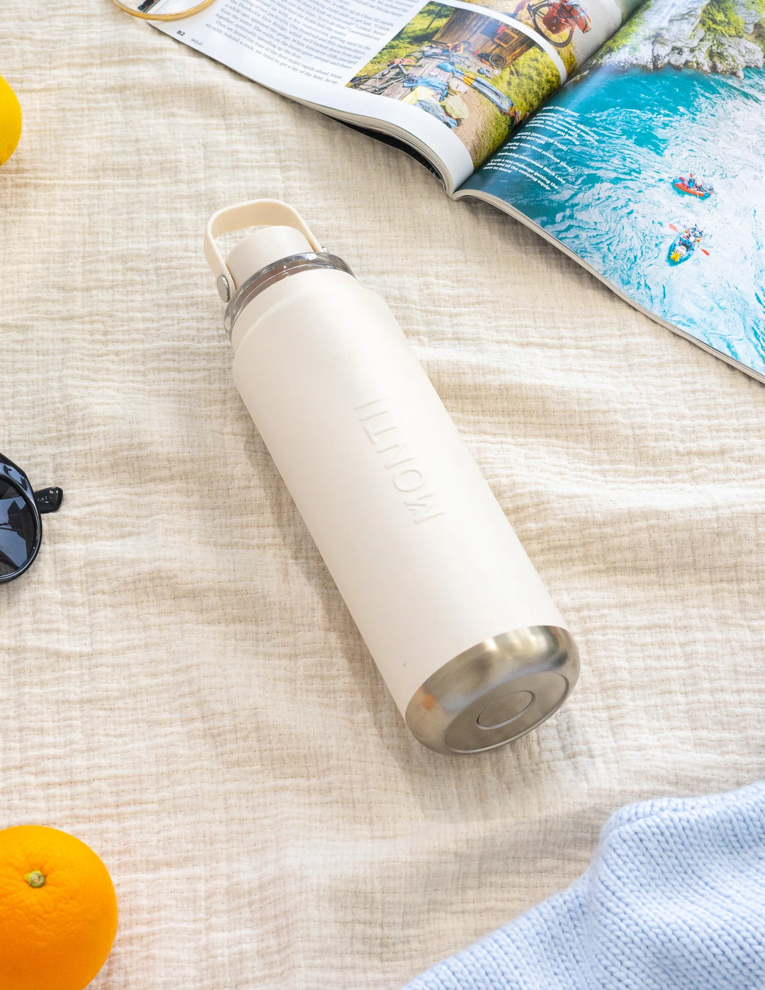 MontiiCo Insulated Quench Drink Bottle 700ml  - Cream