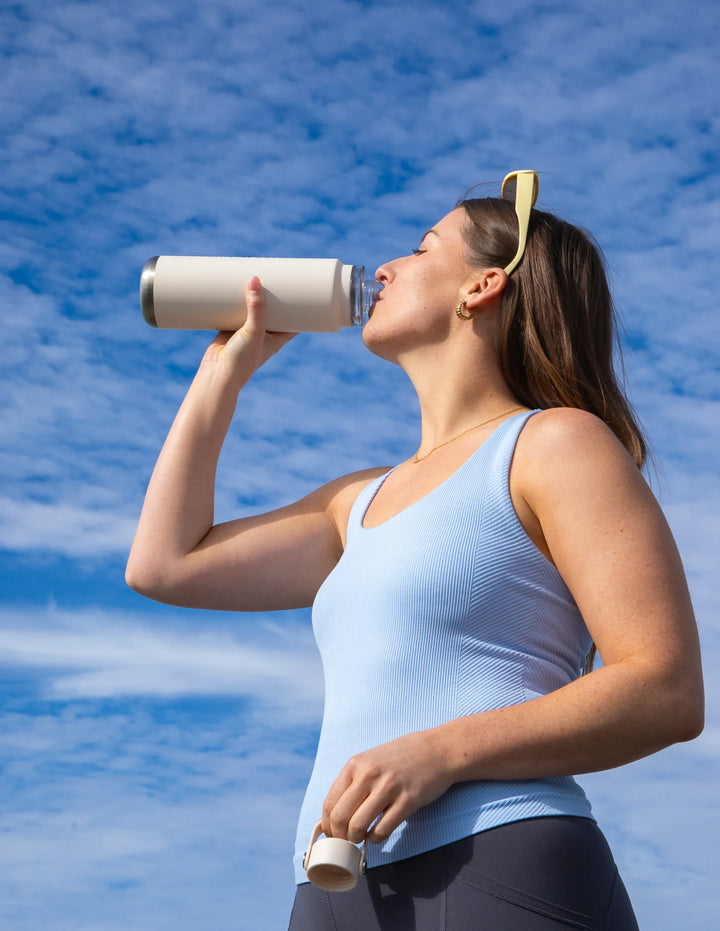 MontiiCo Insulated Quench Drink Bottle 700ml  - Cream