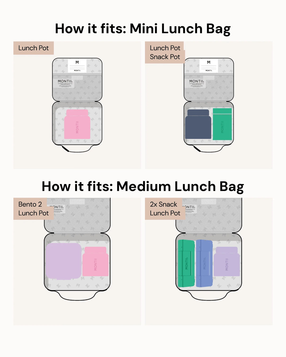 Montiico Insulated Lunch Pot - Bubblegum