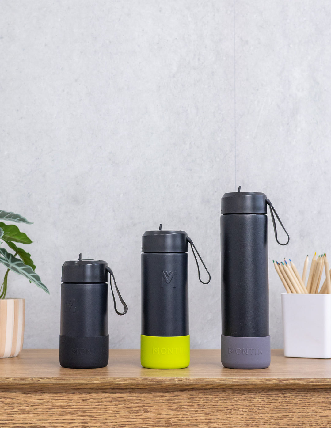 Montii Fusion Small Silicone Bumper 3 Pack - Midnight | Ash | Matcha