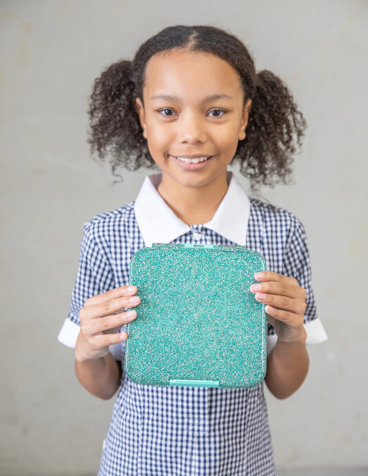 Montiico Bento Five Lunch Box - Turquoise Glitter