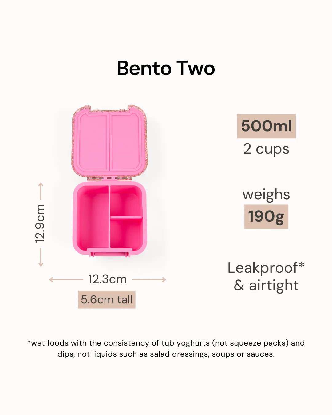 Montiico Bento Two Snack Box - Floss Glitter