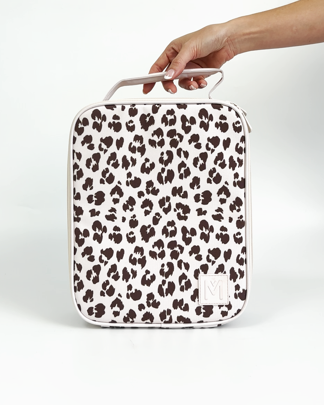Montiico Large Insulated Lunch Bag - Cream Leopard