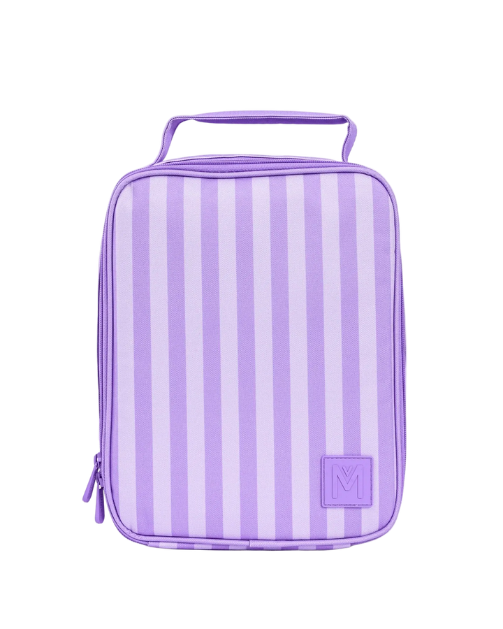 Montiico Large Insulated Lunch Bag - Lilac Stripe