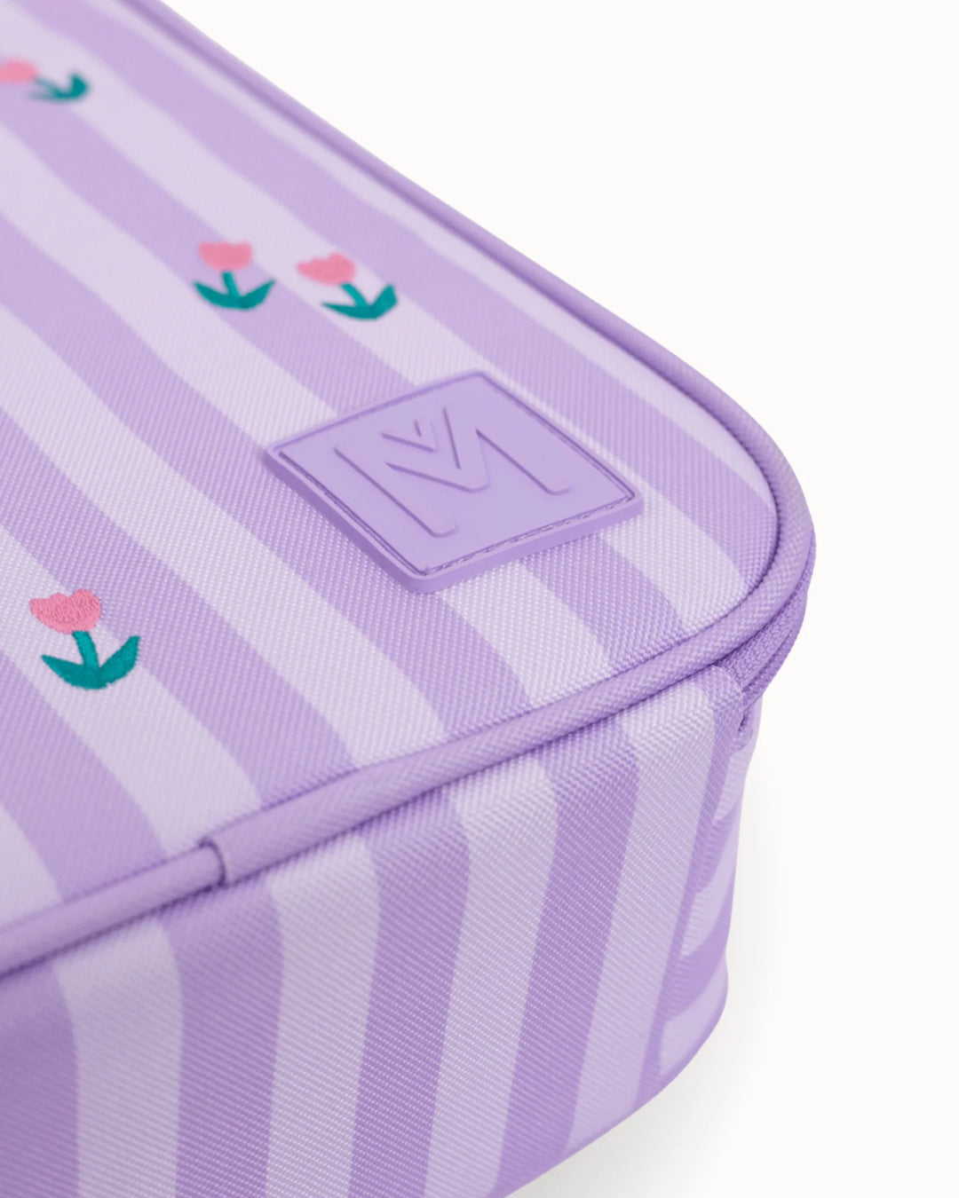 Montiico Medium Insulated Lunch Bag - Embroidered Tiny Tulips