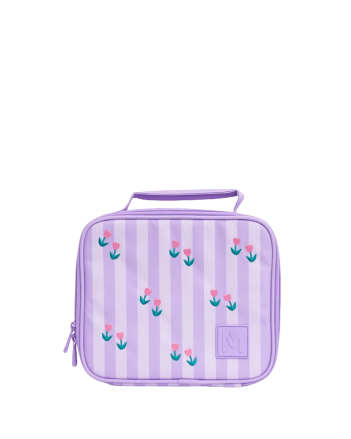 Montiico Medium Insulated Lunch Bag - Embroidered Tiny Tulips