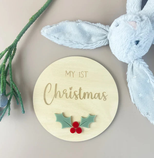 My 1st Christmas Plaque - Holly