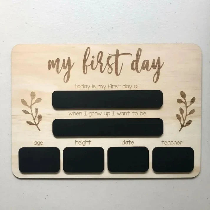My First Day School Reusable Chalkboard