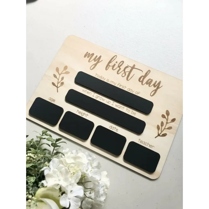 My First Day School Reusable Chalkboard