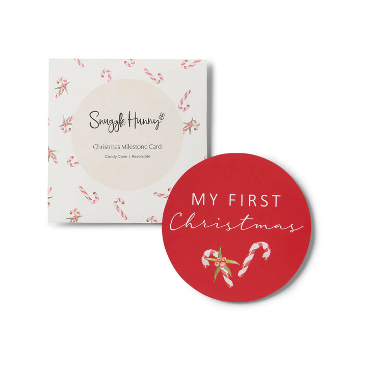 My First Christmas Reversible Milestone Card - Candy Cane