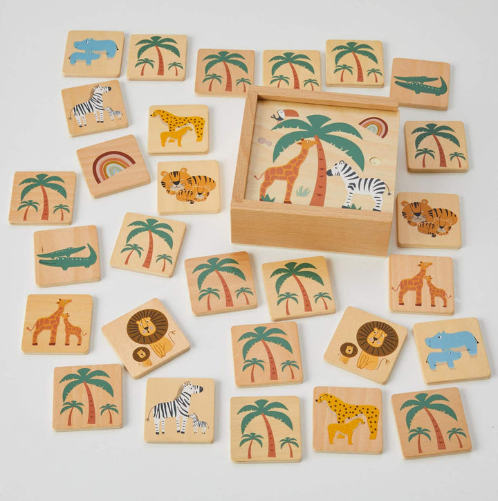 Wooden Safari Memory Game