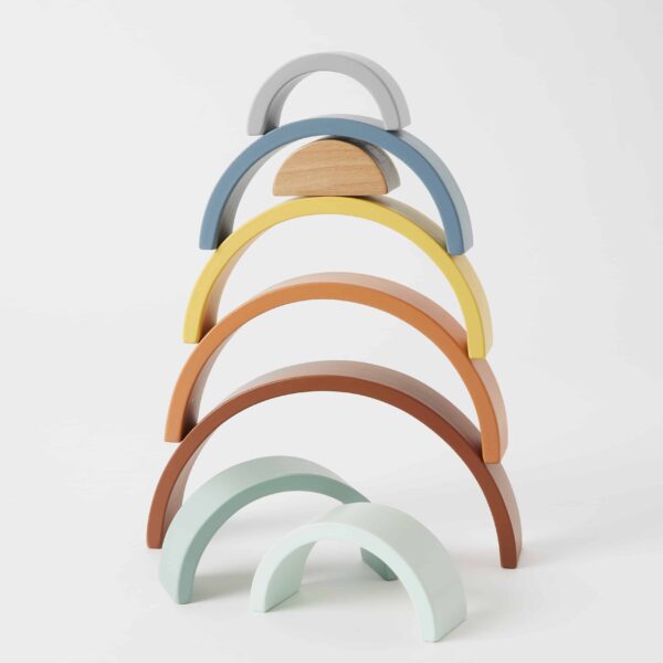 Wooden Rainbow Stacker Set