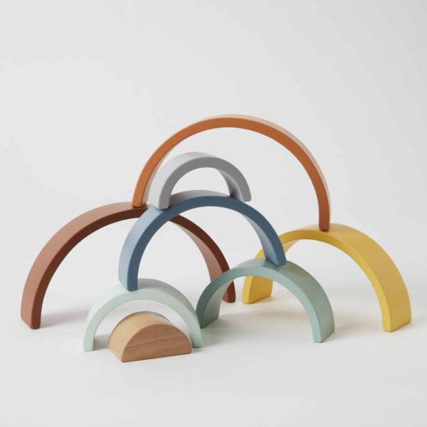 Wooden Rainbow Stacker Set