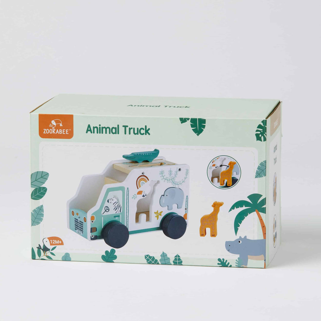 Wooden Jungle Animals Safari Truck