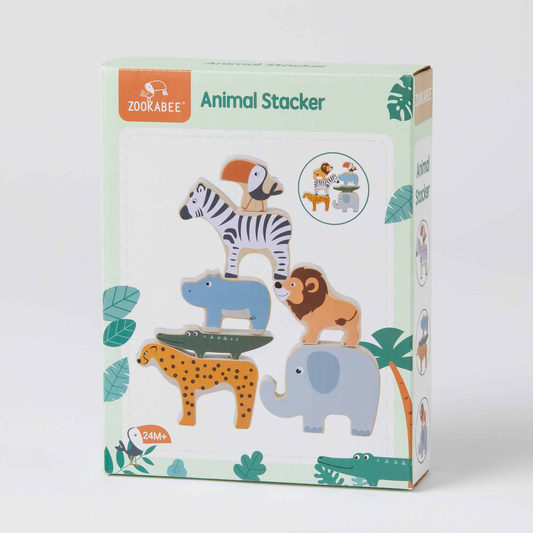 Wooden Jungle Animals Stacking Set