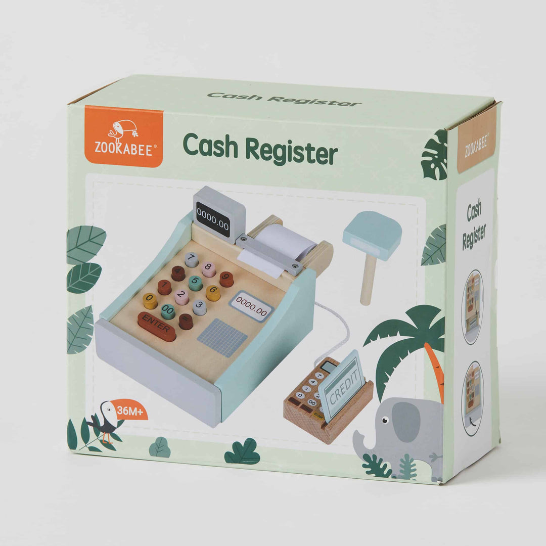 Wooden Cash Register Shop Play Set