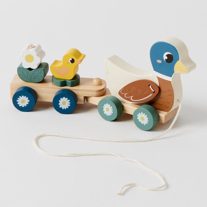 Wooden Duck Pull Along Train