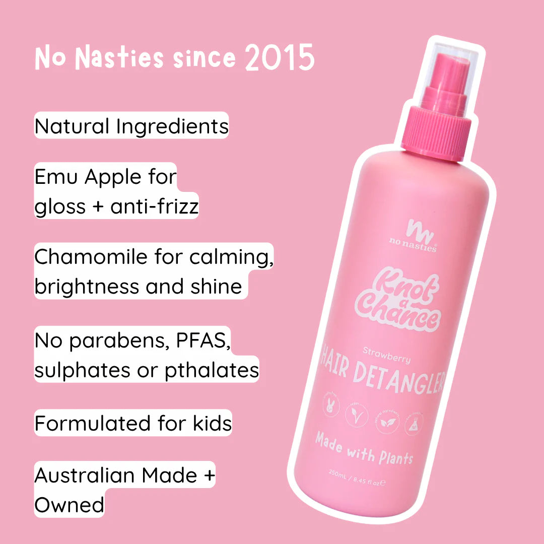 No Nasties - Natural Plant Based Hair Detangler in Strawberry