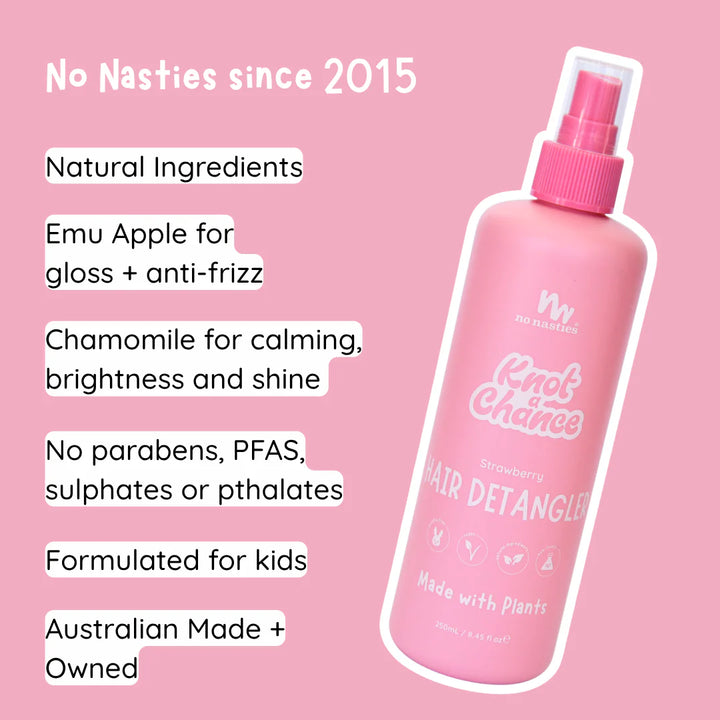 No Nasties - Natural Plant Based Hair Detangler in Strawberry