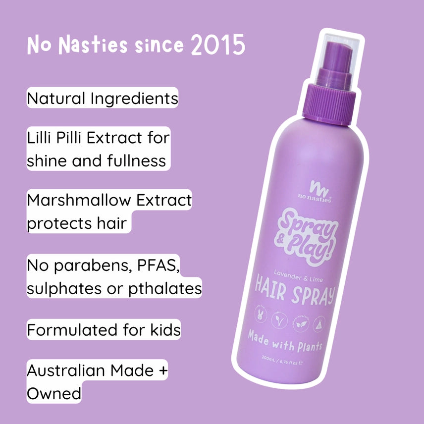 No Nasties - Natural Hair Spray in Lavender and Fresh Lime