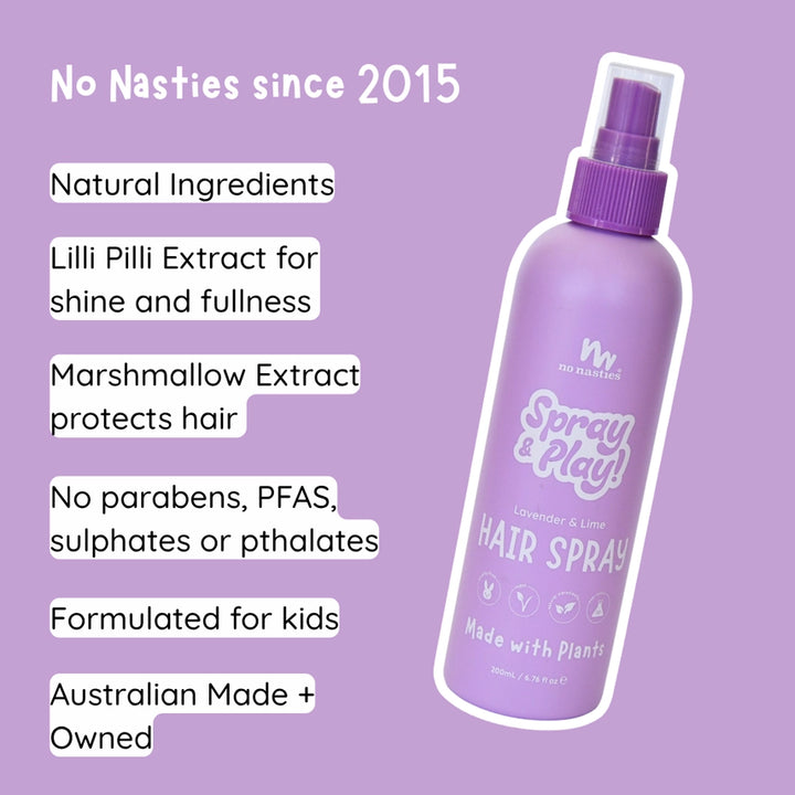 No Nasties - Natural Hair Spray in Lavender and Fresh Lime