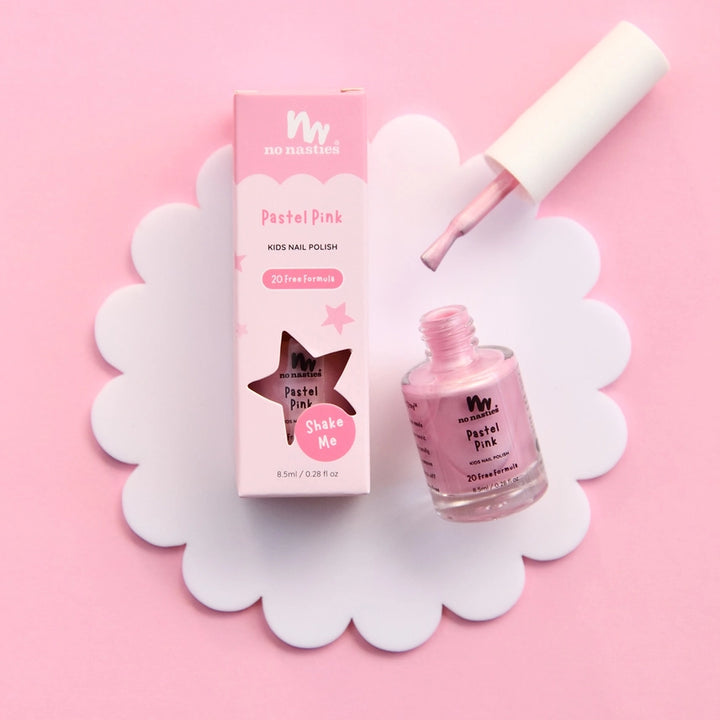 No Nasties Water-Based, Peelable Nail Polish - Pastel Pink