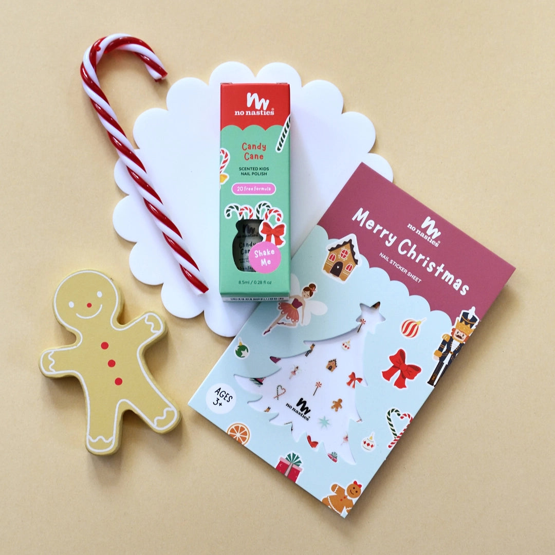 No Nasties Kids Christmas Nail Stickers