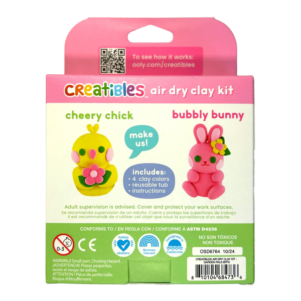 Creatibles Mini Air Dry Clay Kit - Garden Pals BFFs