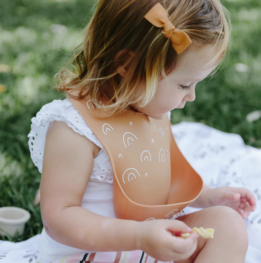 One Chew Three Silicone Catch Bib - Elements