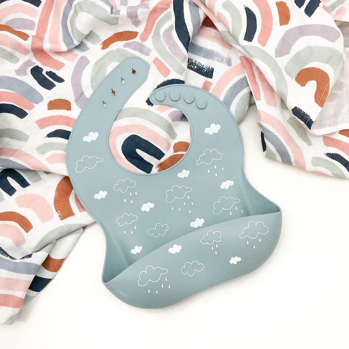 One Chew Three Silicone Catch Bib - Elements