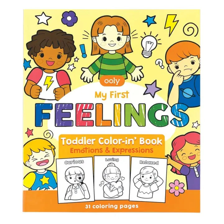 Ooly My First Feelings Toddler Colouring Book