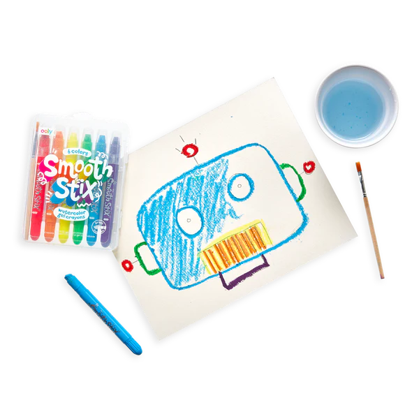 Ooly Smooth Stix Watercolor Gel Crayons - Set of 6
