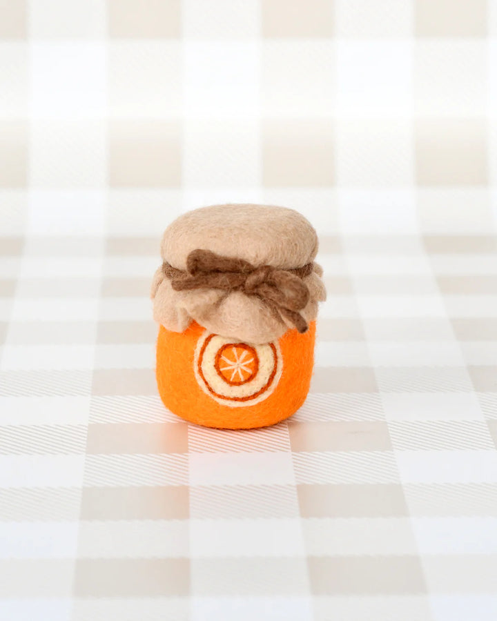 Orange Marmalade Jar Felt Play Food
