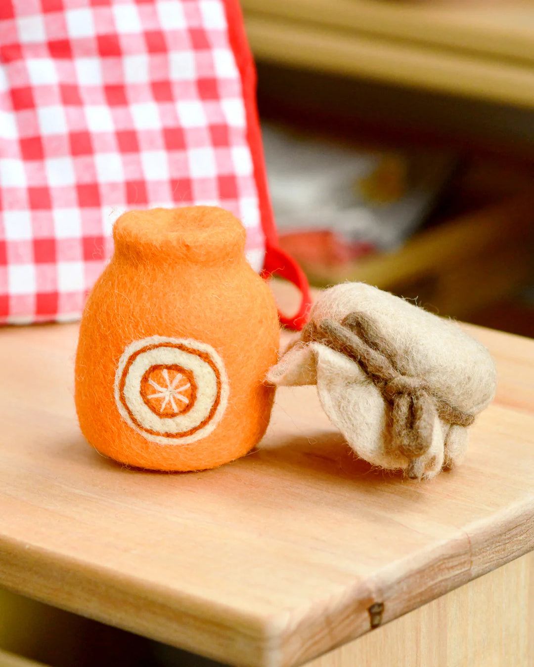 Orange Marmalade Jar Felt Play Food