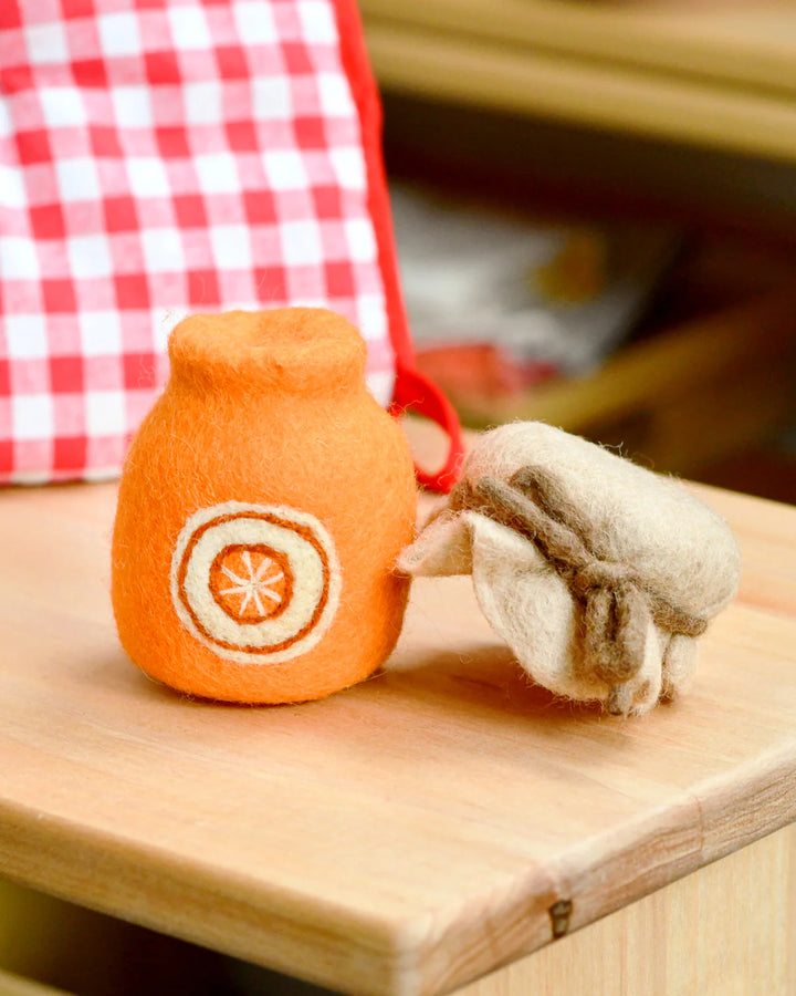 Orange Marmalade Jar Felt Play Food