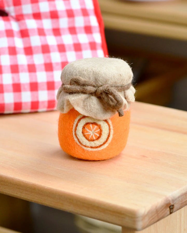 Orange Marmalade Jar Felt Play Food