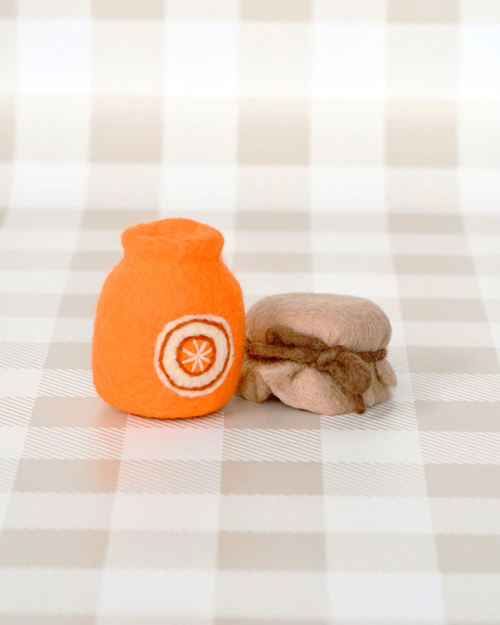 Orange Marmalade Jar Felt Play Food