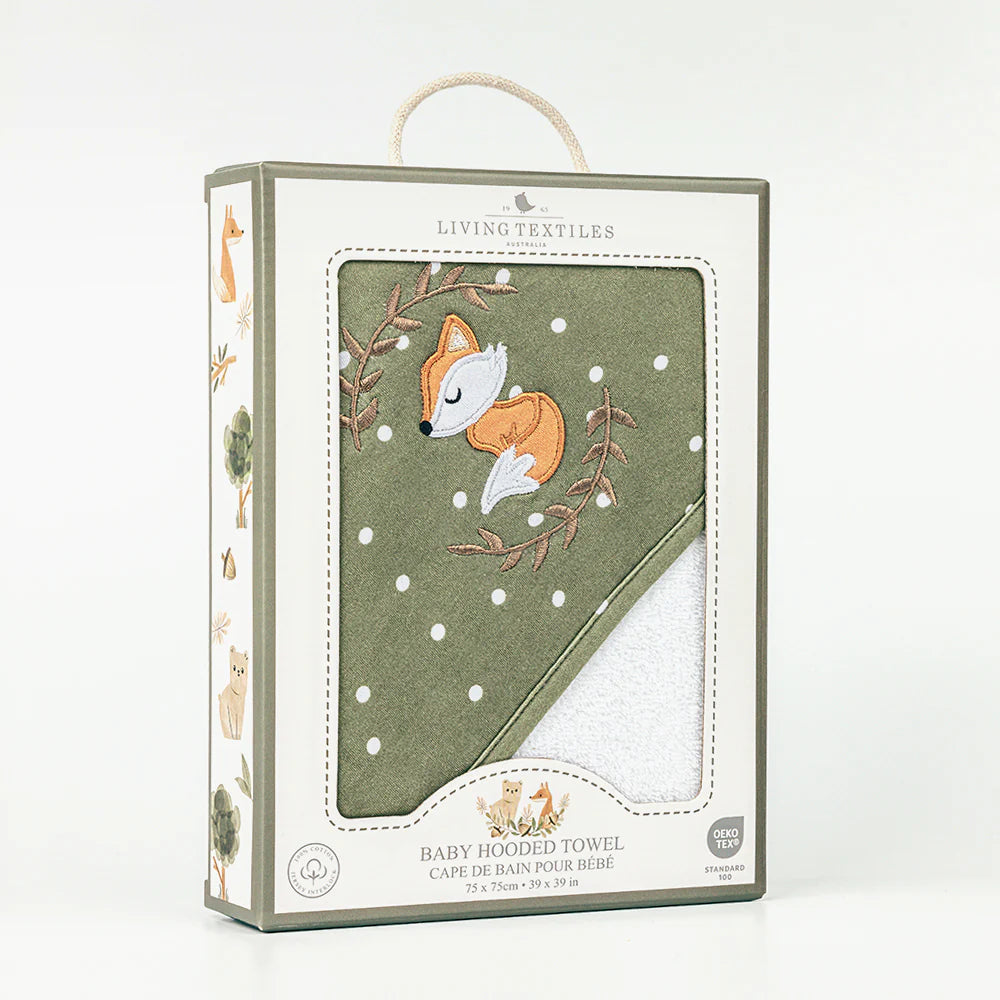 Organic Cotton Hooded Towel - Forest Retreat