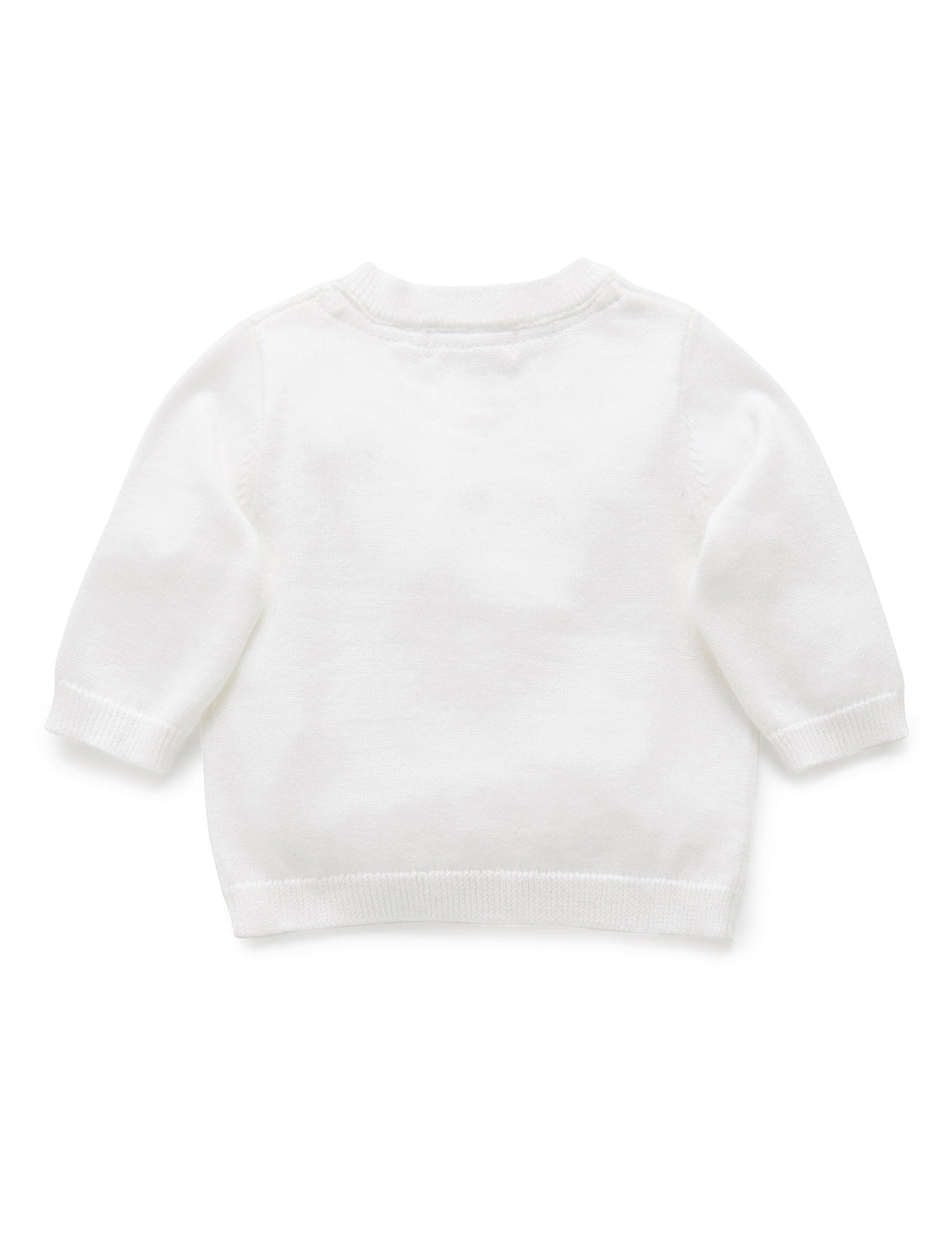 Purebaby Cotton Knit Cardigan - White