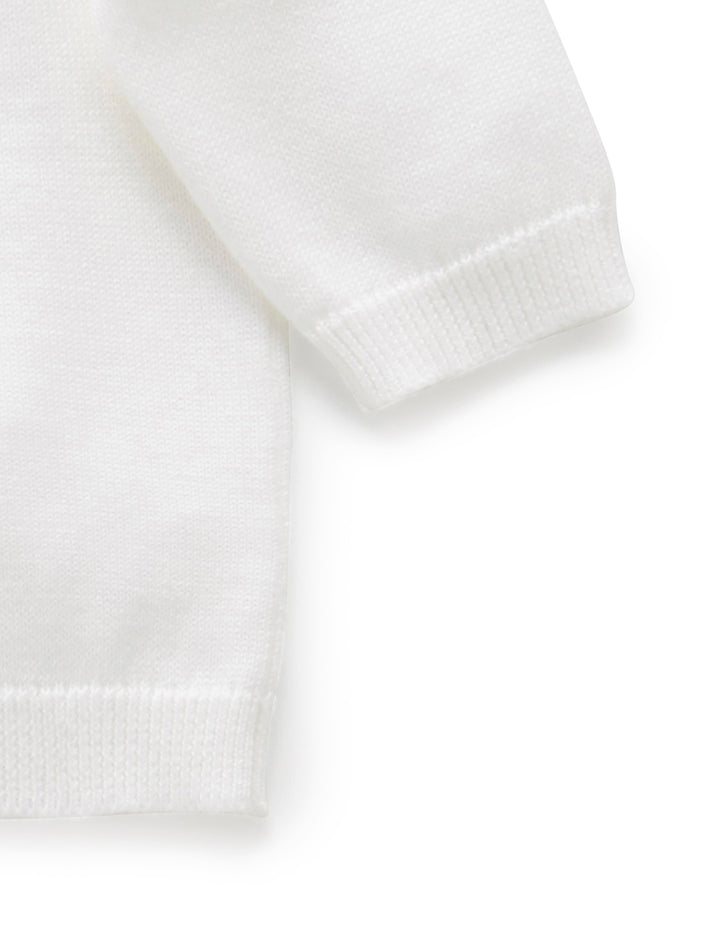 Purebaby Cotton Knit Cardigan - White