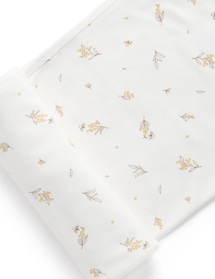 Purebaby Organic Bunny Rug Wrap -  Wattle Bee